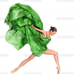 ballet dancer in the flying dress
