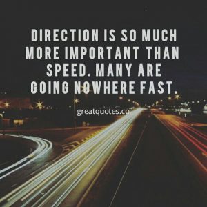 direction vs going fast
