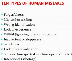 types of mistakes to learn from