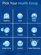 health measurements and emojis