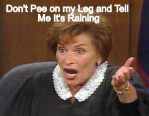 Don't Pee on my Leg and Tell Me It's Raining