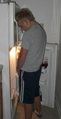 pissing in the refrigerator